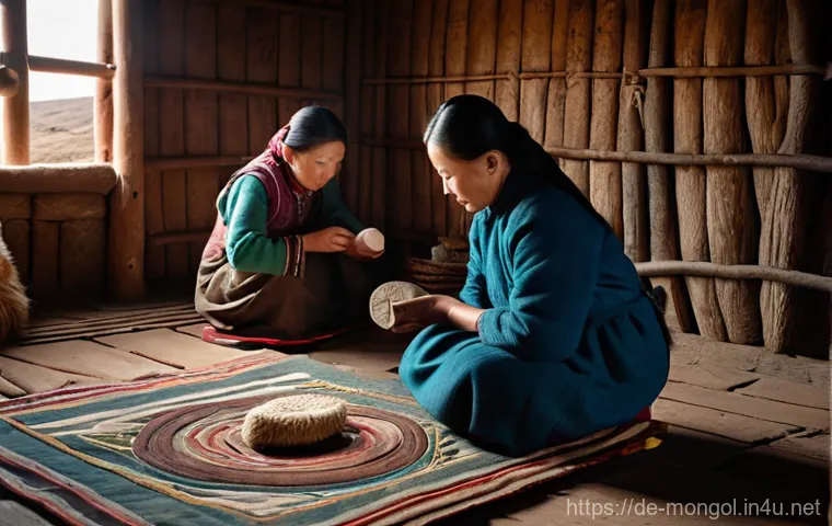 몽골의 전통적 경제 구조 - **Prompt:** A serene panoramic view of the vast Mongolian steppe at golden hour, featuring a nomadic...