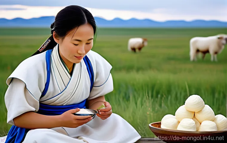 몽골에서의 전통 요리 만들기 - **A rugged and authentic scene of nomads preparing Khorkhog in the vast, untamed Mongolian steppe.**... 몽골에서의 전통 요리 만들기 - **A rugged and authentic scene of nomads preparing Khorkhog in the vast, untamed Mongolian steppe.**...