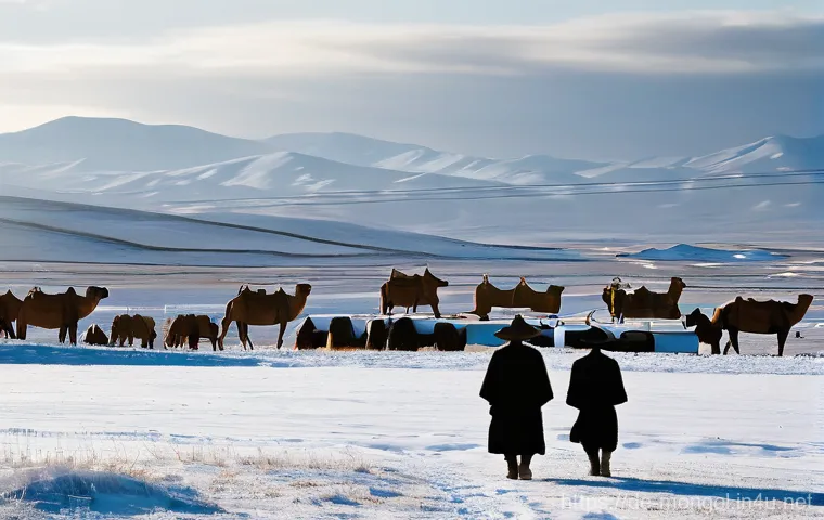 몽골에서의 자연과 인간 관계 - **Prompt:** "A vibrant, idyllic scene depicting a multi-generational Mongolian nomadic family and th... 몽골에서의 자연과 인간 관계 - **Prompt:** "A vibrant, idyllic scene depicting a multi-generational Mongolian nomadic family and th...