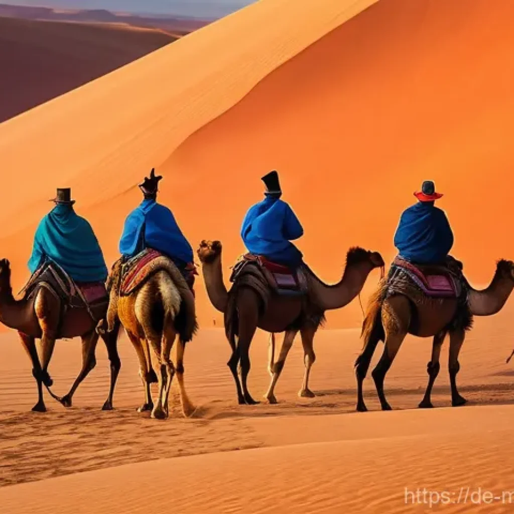 몽골 여행자의 추천 코스 - **"Golden Hour over the Gobi Desert Flaming Cliffs with Camel Riders"**
A breathtaking panoramic...