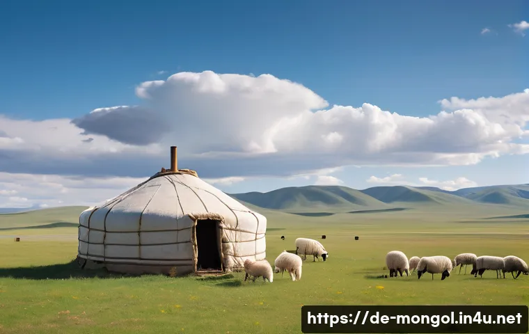 몽골 대초원의 사계절 - **Prompt 1: Spring Awakening in the Mongolian Steppe**
    "A panoramic view of the Mongolian steppe...