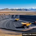 Home 22 몽골 비즈니스 환경 - A panoramic view of the Mongolian mining industry landscape: vast open-pit coal and copper mines und...
