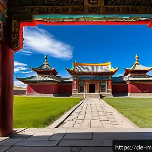 Home 32 몽골의 주요 기념비 - A panoramic view of the ancient Erdene Zuu Monastery in Mongolia during late spring, showcasing its ...