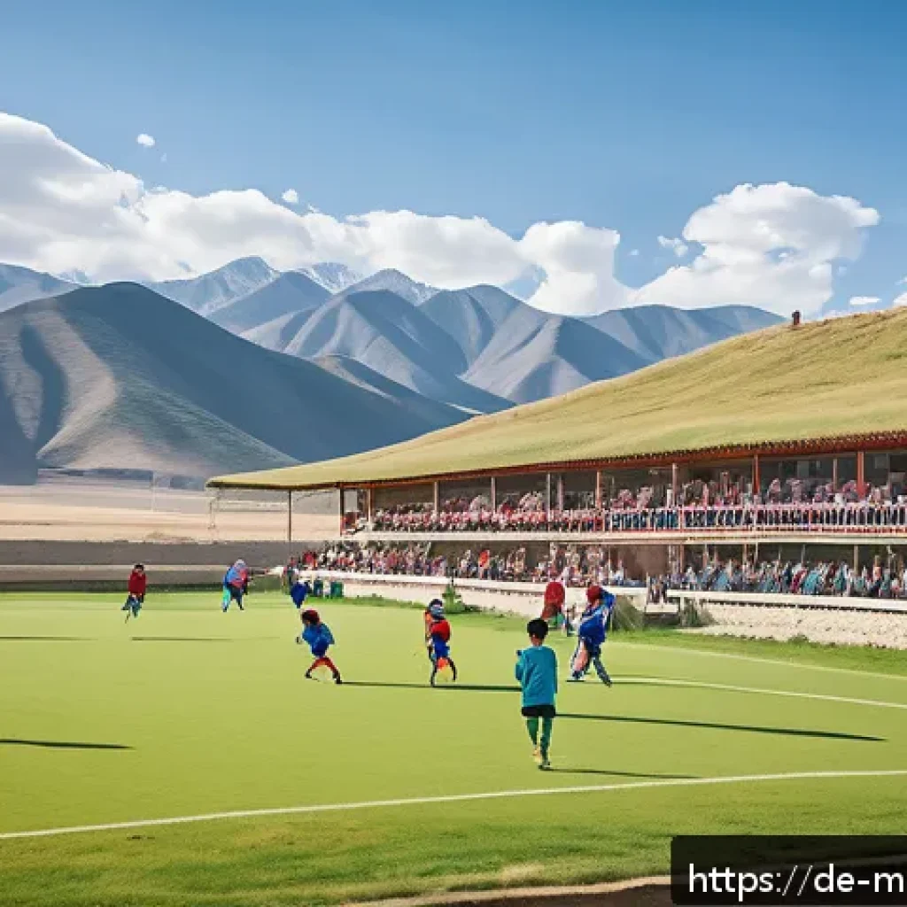 몽골의 주요 축구 경기 - A vibrant local football match in a rural Mongolian village during daytime, with enthusiastic specta...